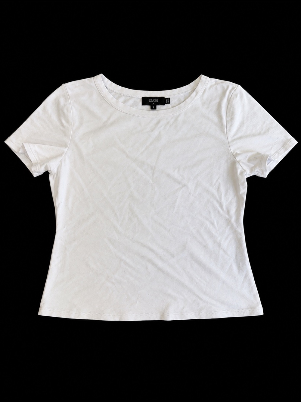 Studio White Short Sleeve Crewneck Tee